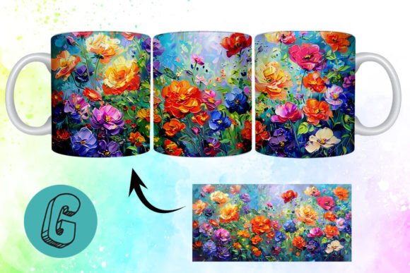 3D Oil Paint Floral Garden Mug Wrap 15 – A Graphic Illustration Review