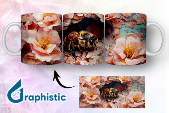 Bee Floral Break Through Mug Wrap 04 Review