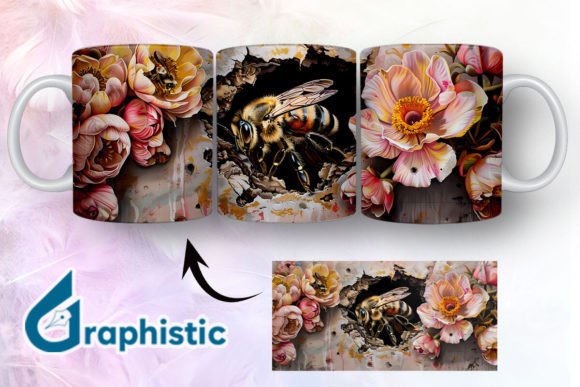 Bee Floral Break Through Mug Wrap 09 Review
