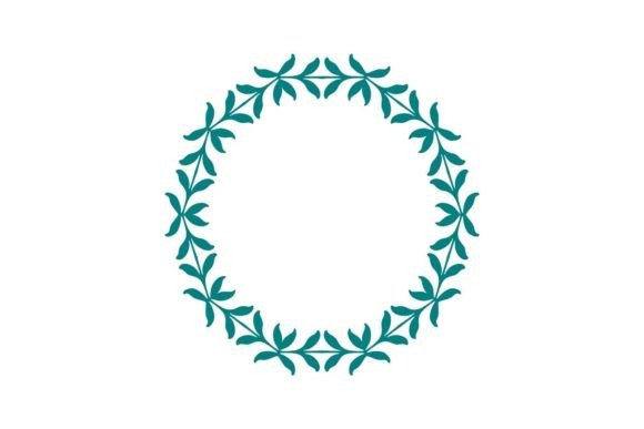 Circle Floral Frame Icon for Local Business Graphics