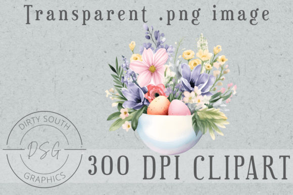 Easter Floral Egg Arrangement: A Vibrant Graphic for Content Publishing