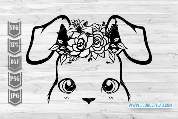 Floral Bunny Svg: A Versatile Graphic Design Asset for Illustrations