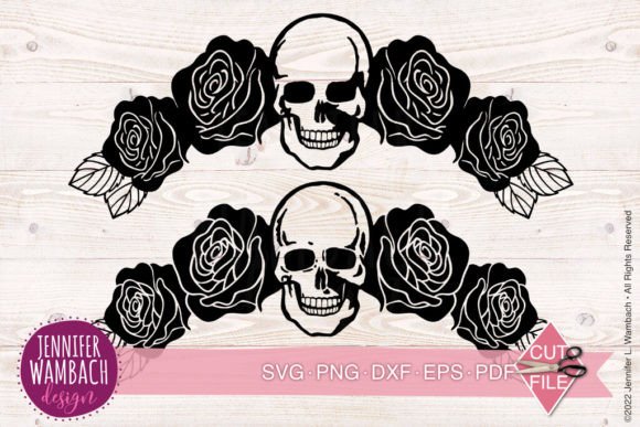 Floral Skull Garland: A Hand-Drawn Graphic for Branding