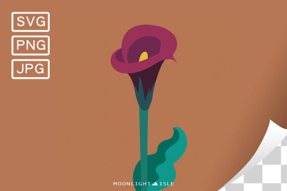 Funky Modern Floral SVG Calla Lily 3-2 for Branding
