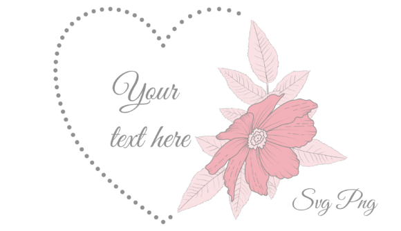 Heart Floral Motif Graphics for Creative Projects
