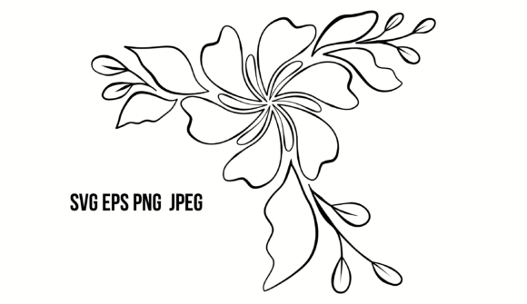 Linear Floral Motif: A Versatile Graphic for Branding and Design
