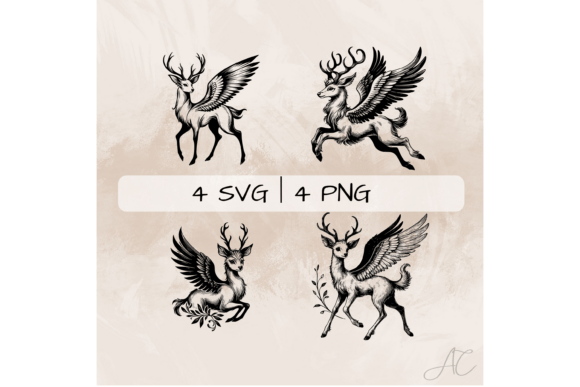 Peryton SVG Bundle for Branding and Illustrations