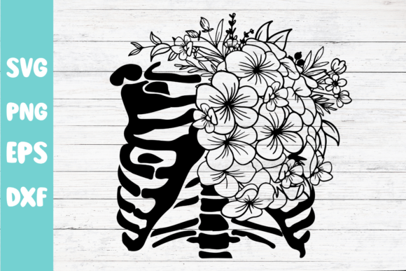 Rib Cage Floral Svg for Modern Web and Editorial Design