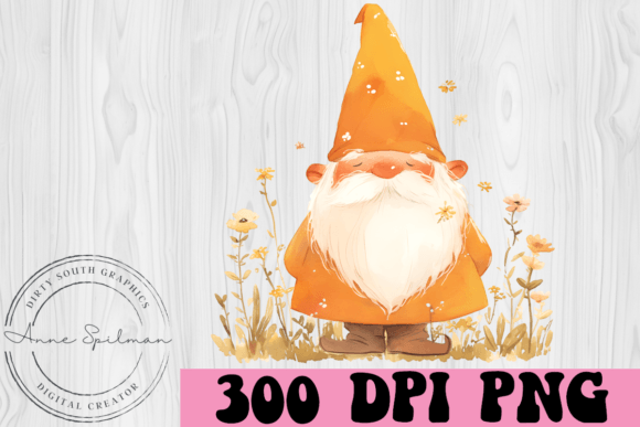 Spring Floral Garden Gnome - A Versatile Graphic for Digital Sellers