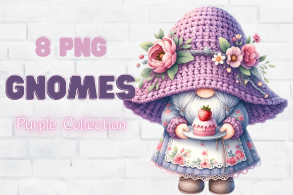 Spring Gnome Pastel Floral Watercolor Graphics for Blog & Editorial Use