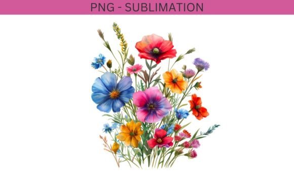 Spring Wildflower PNG Digital Floral for Branding and Marketing